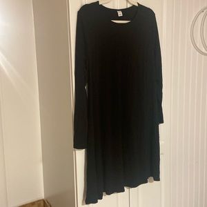 Stretchy Black Long Sleeve Dress